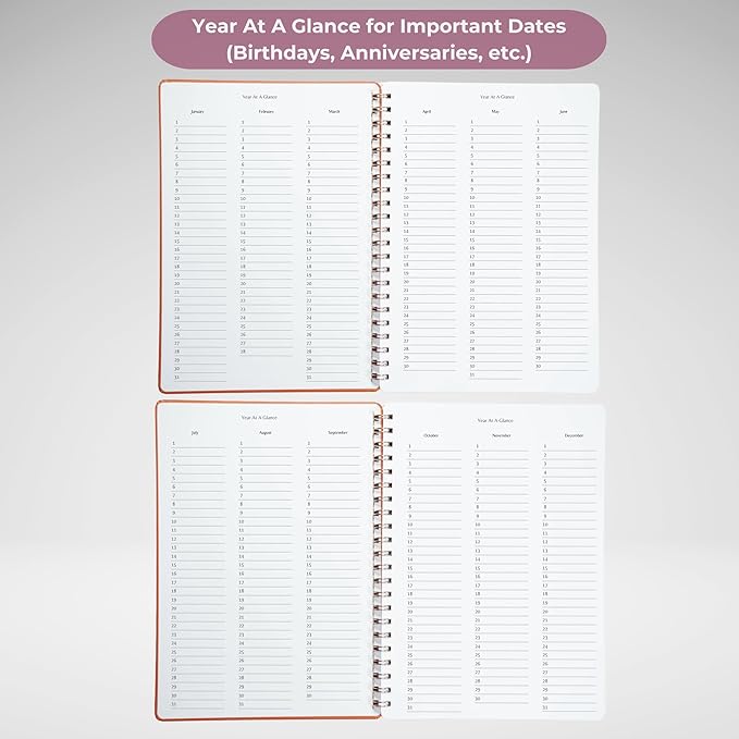 | Ultimate Yearly, Daily, Weekly, Monthly Planner | 8.25" x 11.75" | To Do List Notebook for Work | Simple Design | Multiple Layouts | Academic Planner and Organizer Notebook (Evergreen, Yearly Planner - Portrait)