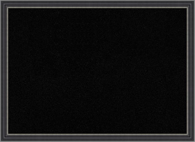 Amanti Art Black Cork Board for Wall, 22x30 Vision Board with Black Wood Frame, Medium Corkboard Office Decor for Home Organization, Traditional Corkboard Pinboard to Display Items for Home