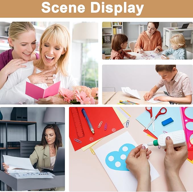 40 Sheets Colored Cardstock A4 Craft Paper, 20 Assorted Colors 200gsm/75lb Art Projects Card Stock Construction Paper for DIY Cards Making, Office Printing, Birthday Decorations, School