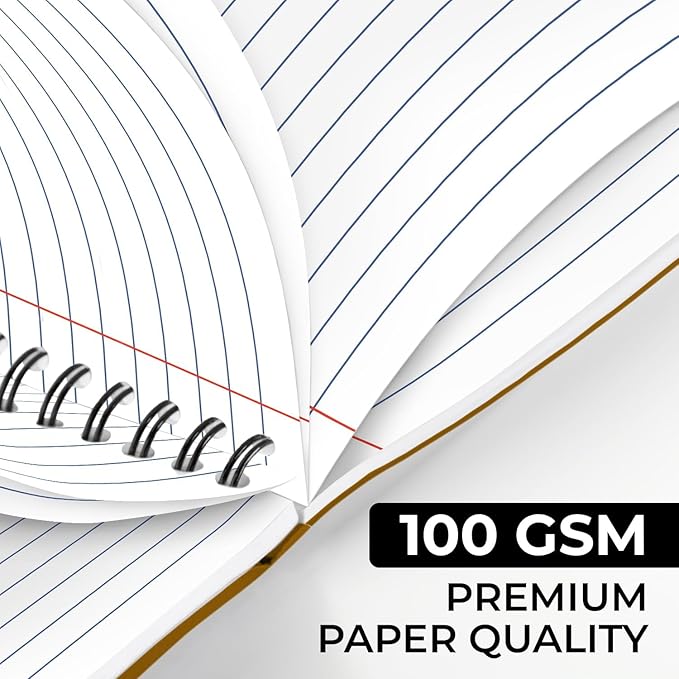 12 Pack Lined Journal Spiral Notebook College Ruled, 5.8 x 8.3, 120 Pages (60 Sheets), 100 GSM Thick Paper Notebooks, Daily Writing Journals for Men and Women, Work, Office & School Supplies