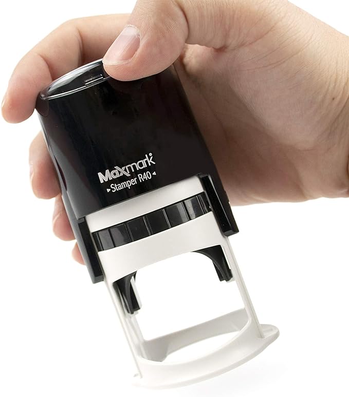 Round Notary Stamp for State of Nebraska- Self Inking Stamp - Top Brand Unit with Bottom Locking Cover for Longer Lasting Stamp - 5 Year Warranty