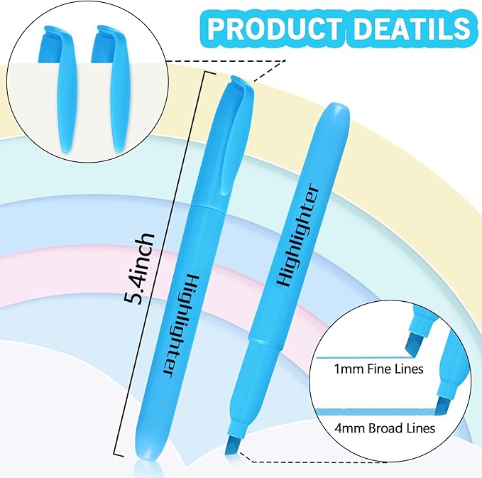 Duchong 360 Highlighters Bulk, Highlighters Assorted Colors for Adult Kids, Chisel Tip Dry-Quickly No Bleed Highlighter, Office Classroom Must Have, School Supplies for Teachers