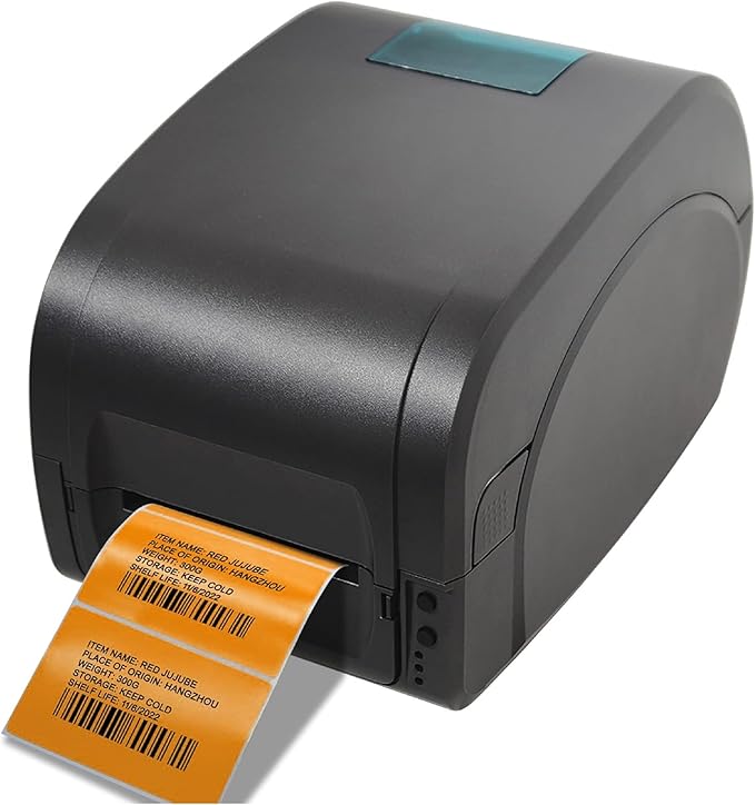 PSBM Thermal Transfer Labels, Orange, 4x6 Inch, 4 Rolls, 1000 Labels/Roll, 3 Inch Core, Perforated, Must Have Thermal Ribbon (Not Included)