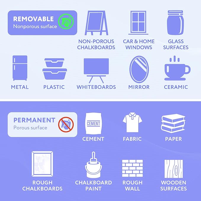 TFIVE Black Liquid Chalk Markers - 2 Pack Bright Colors Erasable Chalk Marker Pens, Reversible Tip, Non-Toxic, for Chalkboards, Signs, Glass, Easy to use Chalk markers TF800