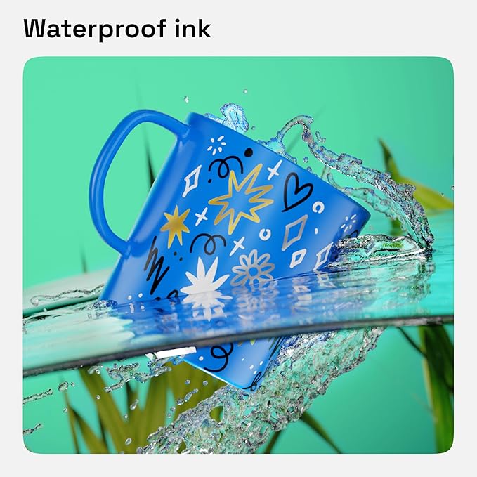 ARTISTRO 2 Gold Permanent Marker - Waterproof Markers for Tire, Fabric, Rocks, Glass, Ceramic, Wood, Paper - Oil Based Paint Pens - Extra-Fine Tip 0.7mm