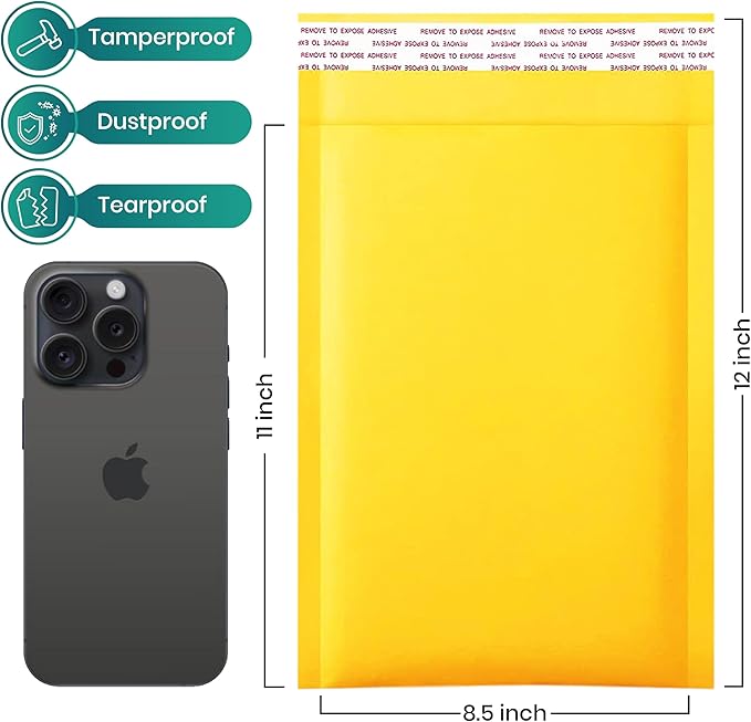 Levex - #2 8.5" x 12 [50 Pack) Kraft Bubble Mailers, Padded Envelope Mailers, Packing Envelope & Mailing Bags for Shipping