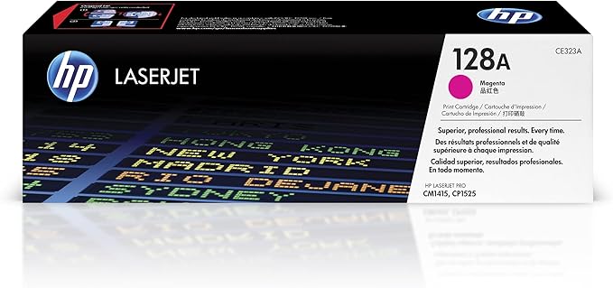 HP 128A Magenta Toner Cartridge | Works with HP LaserJet Pro CM1415 Color, CP1525 Color Series | CE323A