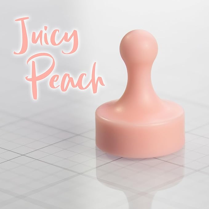 GLASSBOARD STUDIO Powerful Neodymium Magnets, Pawn-Shaped - Strong Fridge/Refrigerator and Whiteboard Magnet, Ideal for Office, Kitchen, Crafts - Rare Earth, Heavy Duty (3, Juicy Peach)