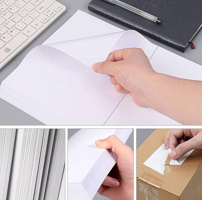 Coopaty Half Sheet Shipping Labels for Laser and Inkjet Printers 8.5 x 5.5 Mailing Address Labels, Permanent Adhesive (1000 Sheets, 2000 Labels)