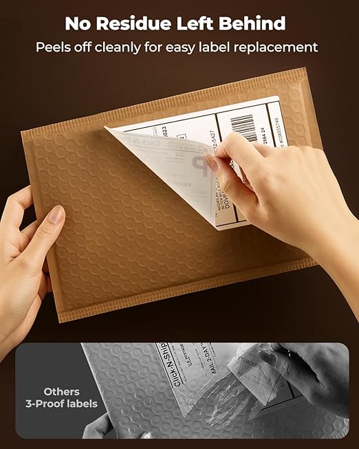 MUNBYN 4"x6" Direct Thermal Shipping Labels, Durable Waterproof, Oil-Proof, Scratch-Proof, Alcohol-Resistant, Tear-Resistant Label Paper for Thermal Printers, Packages, and Logistics, 380 Sheets/Roll