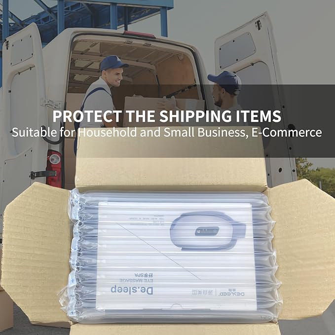 Large Bubble Cushioning Wrap for Packing 12"x164'，Inflatable Air Pillows for Shipping & Moving Bottle Travel Protector Bags Heavy Duty Space Saving Box Filler Shipping Supplies with Pump, 55um