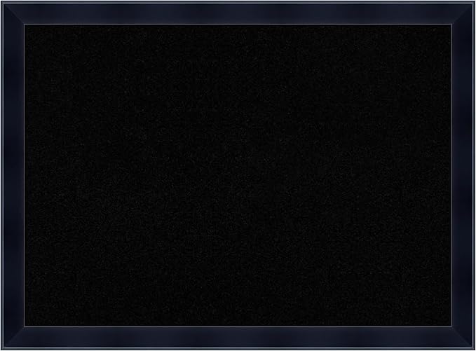 Amanti Art Black Cork Board for Wall, 22x30 Vision Board with Black Wood Frame, Medium Corkboard Office Decor for Home Organization, Modern Corkboard Pinboard to Display Items for Home Organization