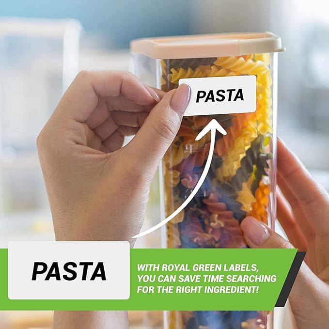 Small Color Coding Sticker Roll 1.57" x 0.75", 5 Rolls- 2500-Pack, Rectangular Organizing Labels 40mmx19mm (Neon Yellow) by Royal Green