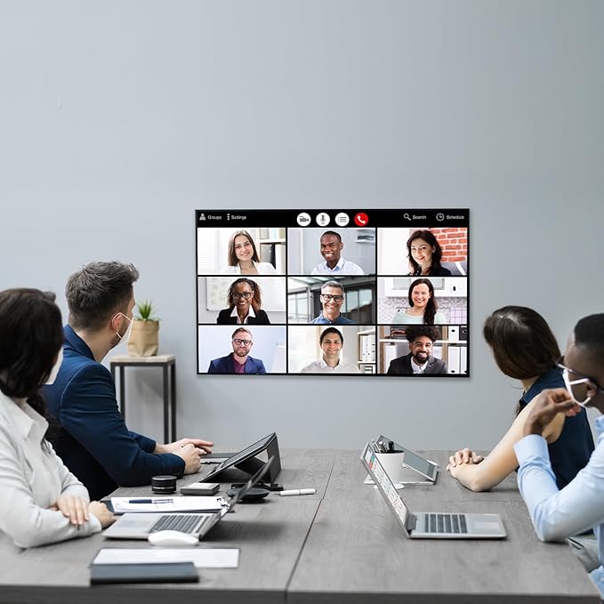 Folding Conference Table, Mobile Training Table for Office Conference, Modern Modular Rectangular Work Desk Meeting Seminar Work Tables with Caster Wheels, Large Breakroom Tables (4Pack L55.1in)