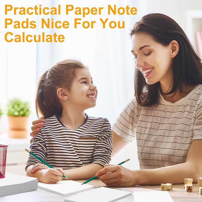 Fainne 3 x 5 Inch Paper Note Pads White Memo Pad Blank Writing Memo Scratch Paper for Waitress Waiter Book to Do Grocery List Small Notebook Restaurant Checkbook, White(40 Pack)