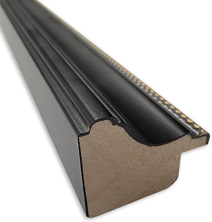 Amanti Art Black Cork Board for Wall, 14x32 Vision Board with Black Wood Frame, Medium Corkboard Office Decor for Home Organization, Traditional Corkboard Pinboard to Display Items for Home