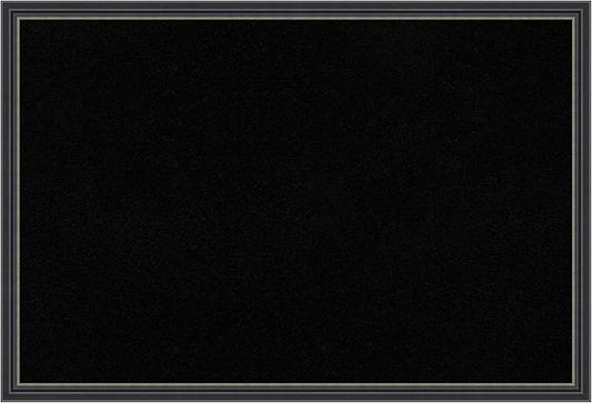 Amanti Art Black Cork Board for Wall, 17x25 Vision Board with Black Wood Frame, Medium Corkboard Office Decor for Home Organization, Traditional Corkboard Pinboard to Display Items for Home