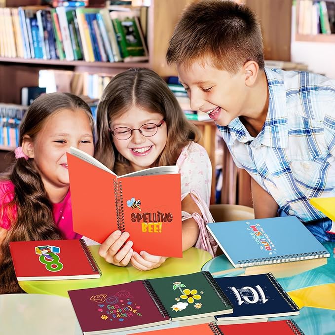 Yahenda Spiral Notebook Bulk A5 College Ruled Journals Notebooks Lined 8.3 x 5.5 Inch Note Books Writing Thick Paper Notebook for Christmas Office Business School Gifts Supplies(Trendy Colors, 6 Pcs)