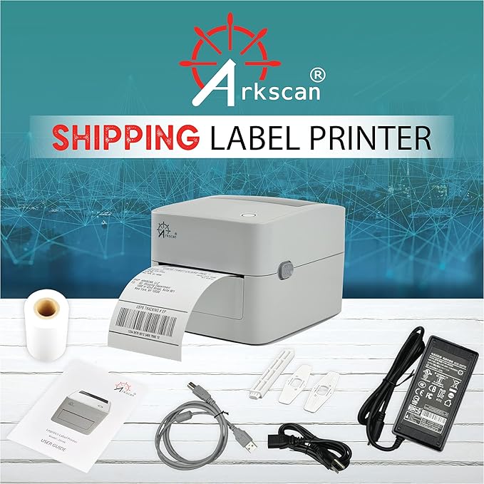 2054K-LAN (Upgrade of 2054A-LAN) Ethernet Network Shipping Label Printer for Windows Mac Chromebook Android Support Amazon Ebay Etsy ShipStation UPS USPS FedEx, 4x6 Direct Thermal