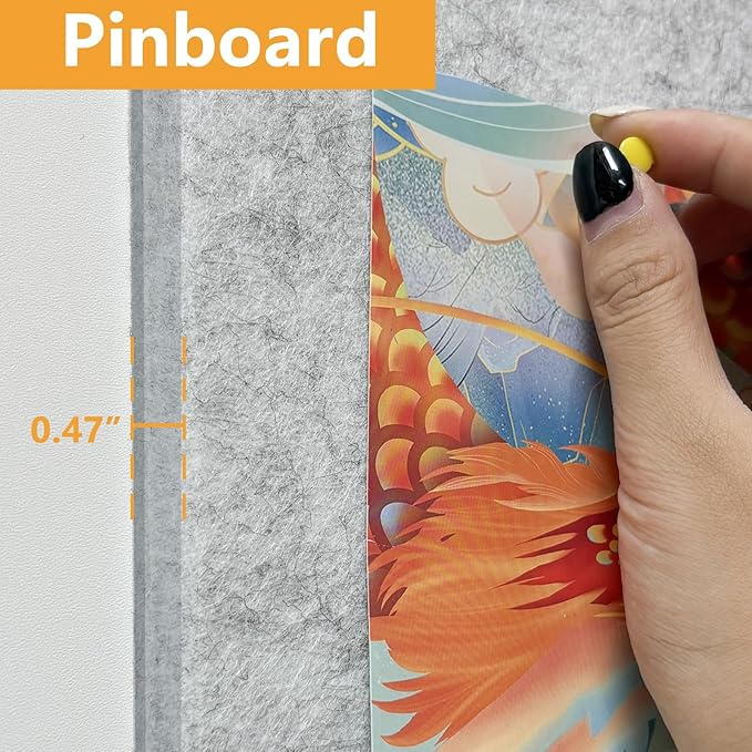 Thick Cork Board for Wall with Pins, 36" x 24" Bulletin Board Self-Adhesive Pin Board | Customized 6 Packs Felt Tiles for Office Home Wall Decor