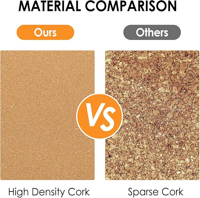 MaxGear 60" x 48" Large Cork Board for Wall, 20 Pack Cork Board Tiles with 40 Pushpins & Safe Removable Adhesive Tabs, 12" x 12" Corkboards for Office, School, Home