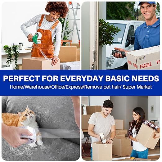 Clear Packing Tape, 36 Rolls Heavy Duty Packaging Tape with Dispensers for Packing Shipping Moving and Sealing, Thicker Packing Tape-2" x 65 Yards Per Roll, 2340 Total Yards