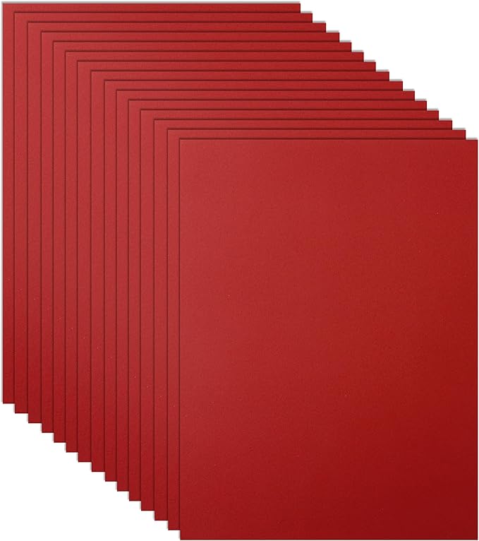 40 Sheets Dark Red Cardstock 8.5 x 11 Scrapbooking Paper, 200gsm/75lb Premium Construction Paper Card Stock for Making Cards, Wedding, School Crafting, Memus, Invitations