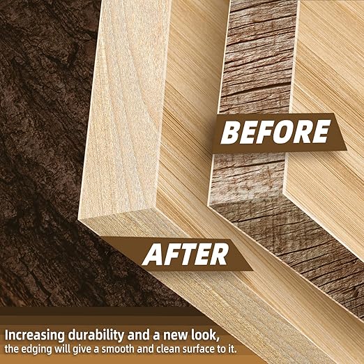 GSCIT Club Maple Edge Banding, 1/2 inch x 250ft roll of Veneer Plywood Edge Banding Preglued Flexible, Wood Tape Banding for Cabinet Repair