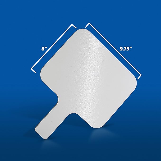 Flipside Products Rectangular Dry Erase Answer Paddles, Auction, Handheld Whiteboard, Handle Response Board, Classroom Dry Erase, Pack of 12