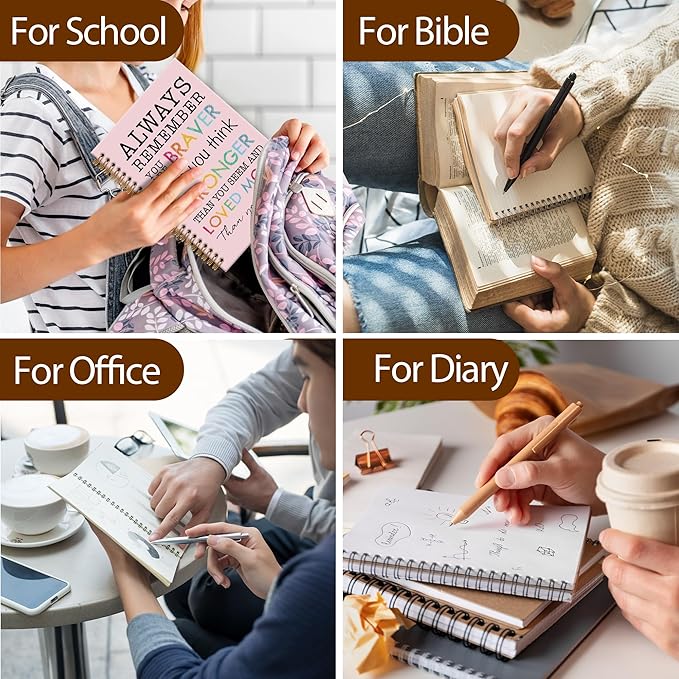 Inspirational Motivational Notebook Journal, Inspirational Gifts Spiral Notebook, You are Brave Motivational Notebooks Gifts for Women, Positive Gifts School Office Supplies, 6x8.2In（Pink）