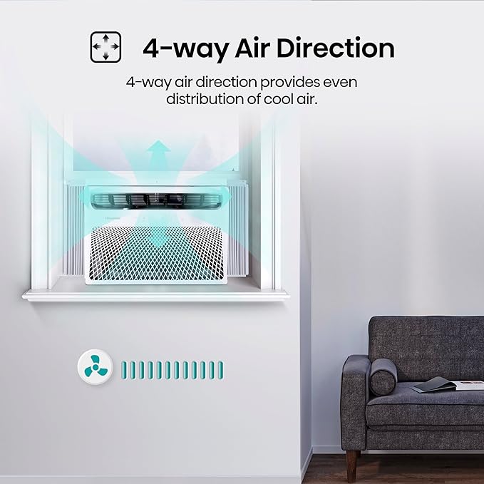 Hisense WCH08R25A Window Air Conditioner, 8,000 BTU, White