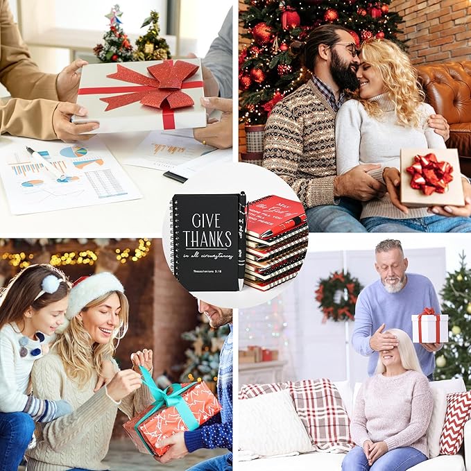 Christian Prayer Journal Spiral Notebooks Bulk with Pens - Small Notepads (4.13”x5.43”) - inspirational Gifts for Women men,Church Members & Bible Study Groups (30 sets multicolor)