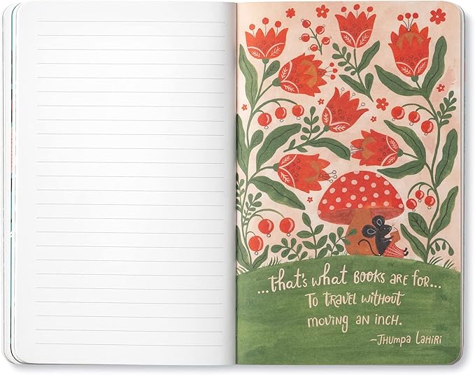 Compendium Softcover Journal - There is no enjoyment like reading! – A Write Now Journal with 128 Lined Pages, 5”W x 8”H