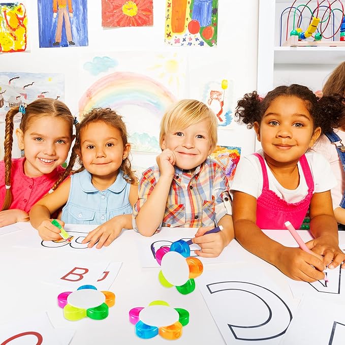 Outus 9 Pieces Petals Highlighters Assorted Colors Back to School Flower Shape Watercolor Highlighter Pens 5-in-1 Fluorescent Pens for Office School Stationery Aesthetic Supplies,5 Colors