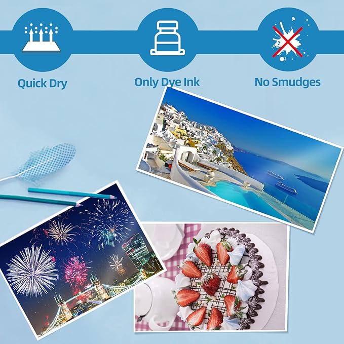 Uinkit 37lb Thin Flyer Paper Glossy 8.5x11 Inkjet 100 Sheets Single Side DIY Chip Bag 135gsm Printer Picture for Inkjet Printer with Dye Ink Letter size A4 Brochure (8.5X11X100)