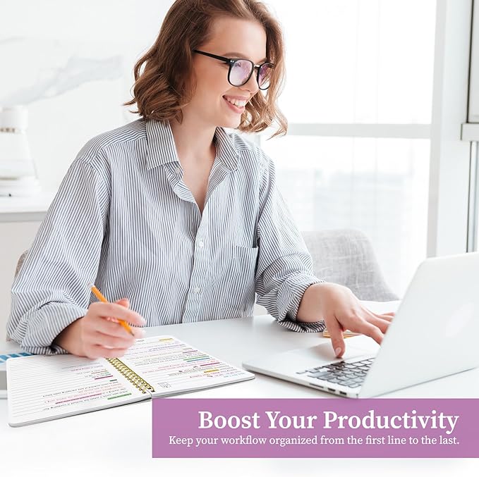 Taja Aesthetic Set of 3 Spiral Notebook for Work, A5 Cute Pretty Lined Journal for Women & Writing, College Ruled Journaling Notebooks, Perfect for School & Office Supplies - Serene Pastel