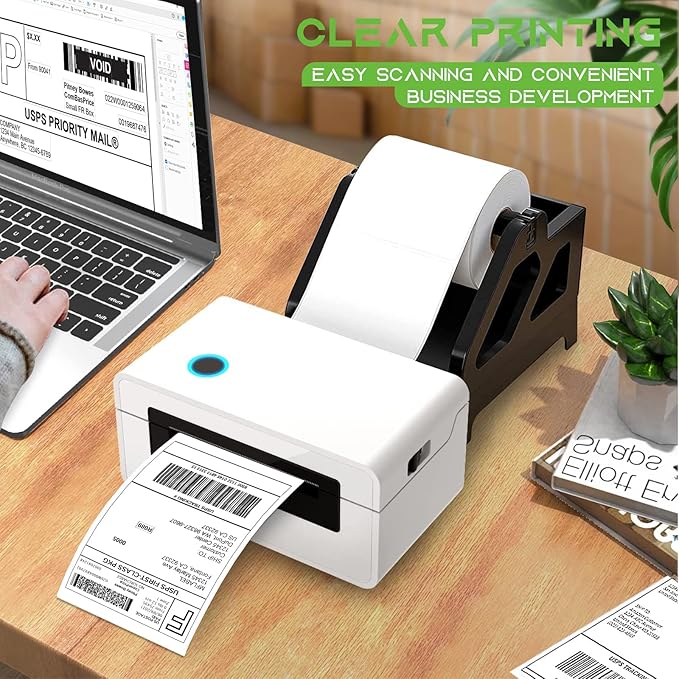 MFLABEL® 24 Rolls of 450 Labels 4x6 Direct Thermal Shipping Labels for Zebra 2844 ZP-450 ZP-500 ZP-505