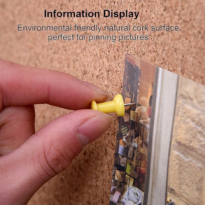 Cork Board, 2 Pack 48" x 36" Bulletin Notice Board Message Memo Pin Board, Silver Aluminum Frame