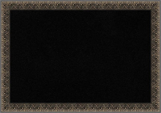 Amanti Art Black Cork Board for Wall, 29x41 Vision Board with Black Wood Frame, Large Corkboard Office Decor for Home Organization, Traditional Corkboard Pinboard to Display Items for Home