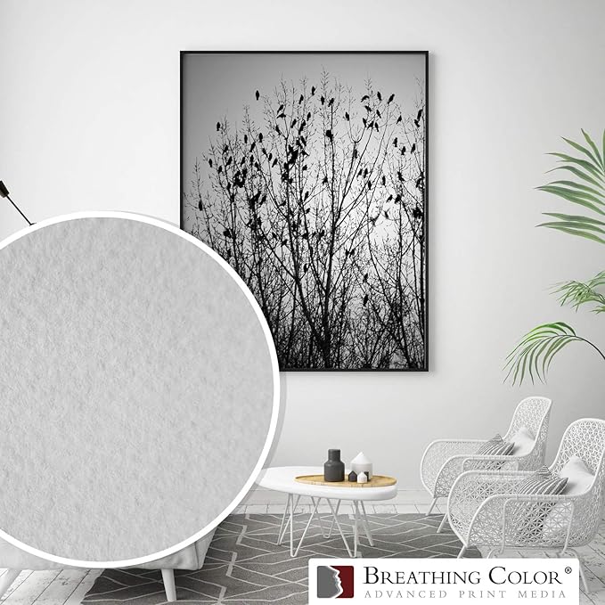 Elegance Velvet 17 in x 25 in, 25 Sheets is a Premium Matte 310 gsm, Cold Pressed Bright White Museum Grade Fine Art Inkjet Paper, Compatible with Most Dye-Based and Pigment Printers