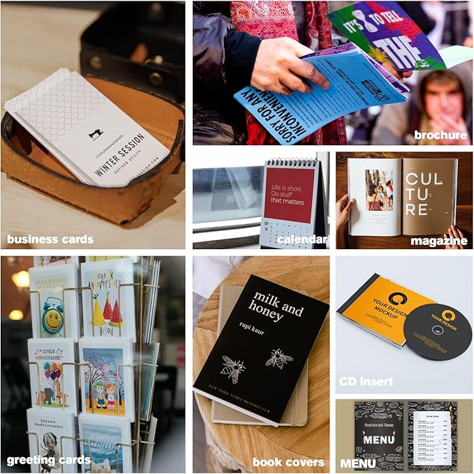 Uinkit 200 Sheets Double Sided Photo Paper Glossy 8.5x11 54lbs Inkjet for Dye Ink 200Gsm Value Bulk Pack Picture 8.5 x 11 9.5Mil for Inkjet Printing Printer (200sheets, 8.5x11)