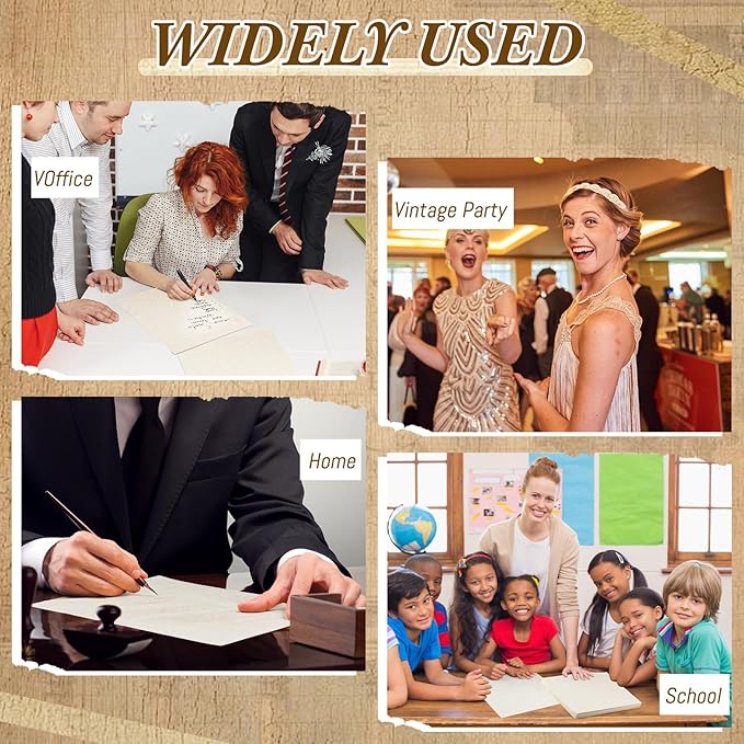 Epakh 100 Pcs Old Age Parchment Paper 8.5 x 11 Inch Standard Letter Vintage Colored Old Parchment Semblance Double Side Printing Paper (Light Gray)