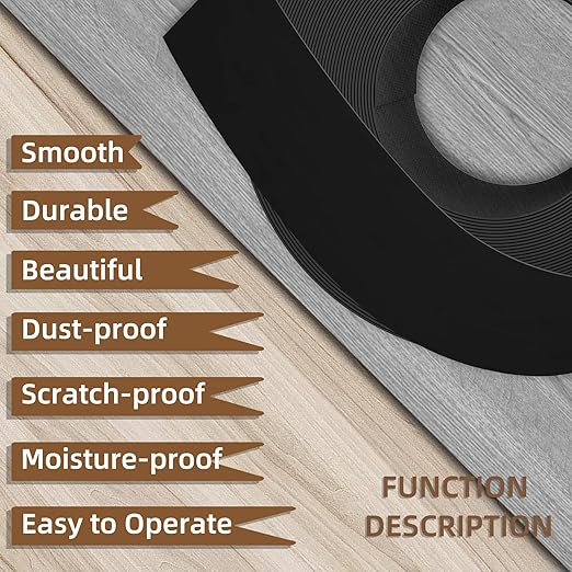 GSCIT Club Black Melamine Edge Banding, 1/2 inch x 100ft Edge Banding with Hot Melt Adhesive Pre-glued Cabinet Edge Banding Flexible Black Veneer Edging for Plywood