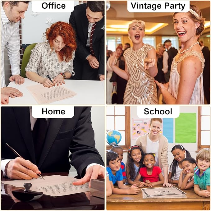 Epakh 150 Pcs Old Age Parchment Paper 8.5 x 11 Inch Standard Letter Vintage Colored Old Parchment Semblance Double Side Printing Paper (Dark Beige)