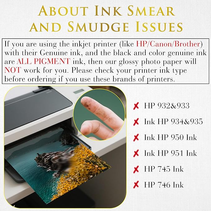 A-SUB Inkjet Glossy Photo Paper 11X17 Inches 48lb 180gsm Professional Glossy Photographic Paper for Inkjet Printers Dye Ink 100 Sheets