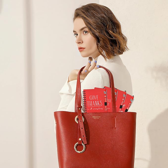 Christian Prayer Journal Spiral Red Notebooks Bulk with Pens- Small Notepads (4.13”x5.43”) - inspirational gifts for women, Church Members & Bible Study Groups (30 Sets Red)