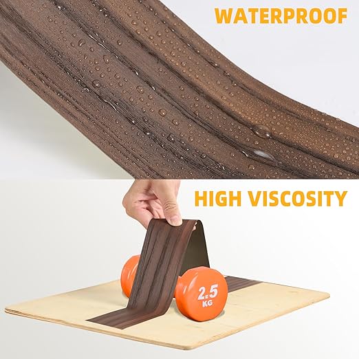 GSCIT Club Walnut Wallpaper, 2.4 inch X 25ft Self Adhesive Wood Grain Repair Tape Walnut Repair Patch for Tables, Chairs, Baseboards, Doors, Windows, Floors, Handicraft DIY.