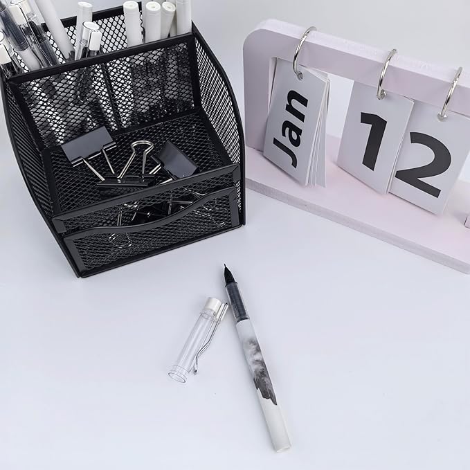 Fengtaiyuan LQB05P12 Straight Liquid Ballpoint Pen - Black Ink, 0.5mm Bullet Head, Smooth Writing, 12 Count (Black05P12)