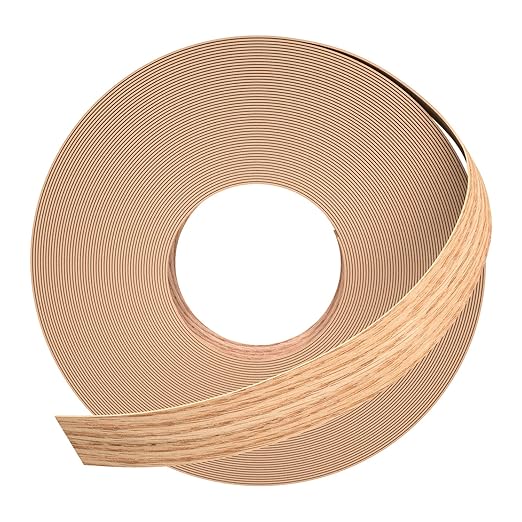 GSCIT Club Red Oak Edge Banding, 13/16 inch x 250ft roll of Veneer Plywood Edge Banding Preglued Flexible, Wood Tape Banding for Cabinet Repair