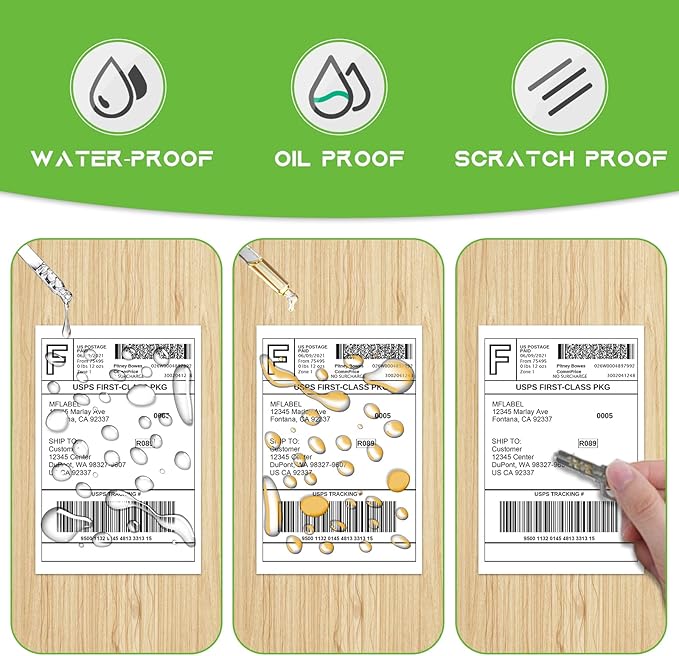 MFLABEL® 8 Rolls of 450 Labels 4x6 Direct Thermal Shipping Labels for Zebra 2844 ZP-450 ZP-500 ZP-505